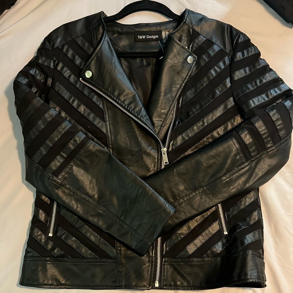 Faux Leather Moto Jacket